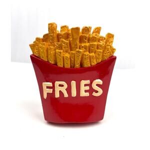 VTG Fred Roberts Co French Fries Money Piggy Bank Red Fast Food